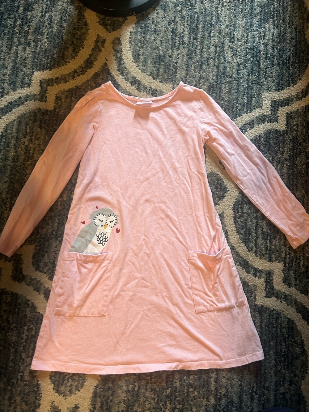 Hanna Andersson Pocket Peek Art Dress size 8 girls